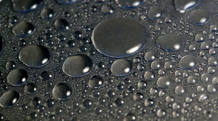 Water drops on a surface