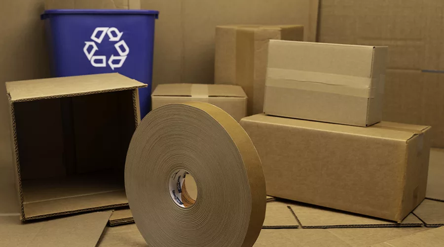 Recycled Series Film Tapes are manufactured from 90% Post-Consumer Recycled Polyester sourced from PET bottles.