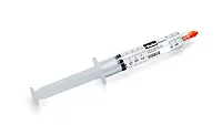 Parker Chomerics GEL 75VT Picture of a syringe with a red cap