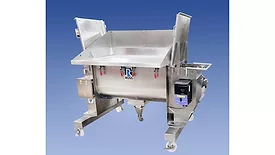 Picture of a stainless-steel ribbon blender