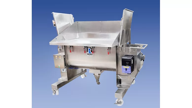 Picture of a stainless-steel ribbon blender