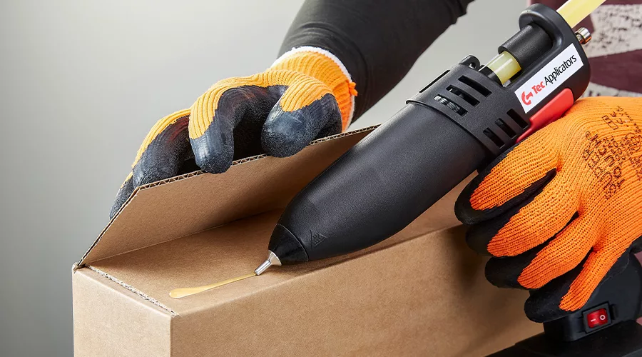 Biodegradable and compostable adhesives work well for fiber-based secondary packaging formats