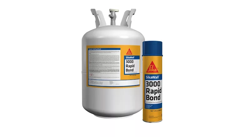 Picture of a tank and a cartridge of adhesive.