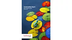 Sun Chemical Sustainability Report Cover Picture of a colorful report cover