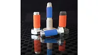 Picture of fasteners with adhesive on them