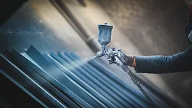 Picture of spray painting of metal 