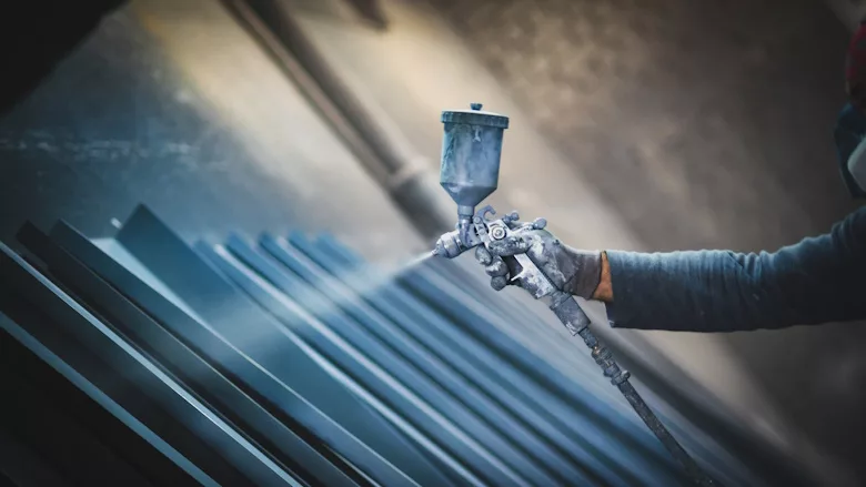 Picture of spray painting of metal