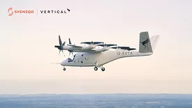 Picture of a prototype of an electric airplane