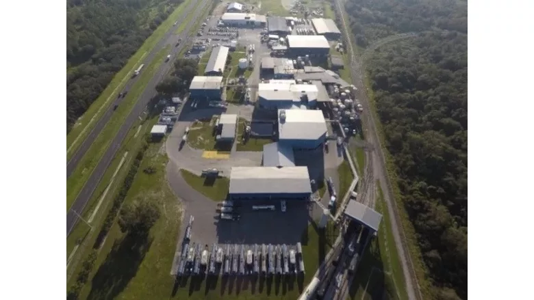 Aerial view of Bostik manufacturing facility