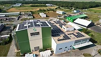 The EcoCortec plant Aerial photo of a chemical facility