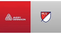 Picture of the red Avery Dennison logo and the MLS logo side by side