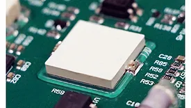 Picture of an adhesive on a circuit board