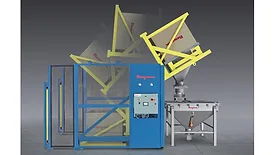 Illustration of how a box is positioned during dumping