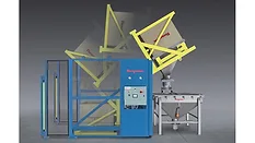 Illustration of how a box is positioned during dumping