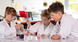 Picture of children doing science experiment