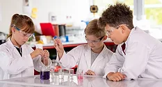 Picture of children doing science experiment
