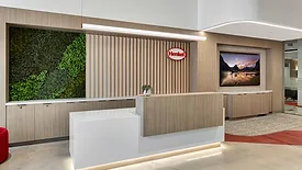 Picture of a lobby of a Henkel facility