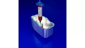 Picture of a liquid gasket being dispensed