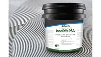 Picture of a black tub of adhesive