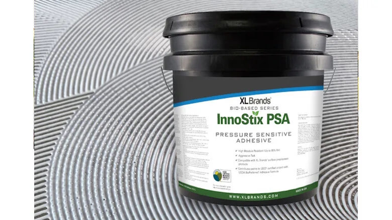 InnoStix PSA Picture of a black tub of adhesive