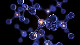 A close-up of a molecule.