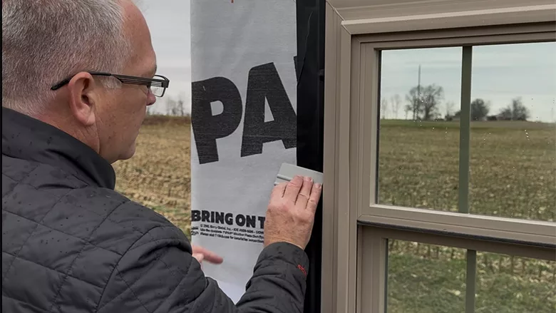 applying flashing tape