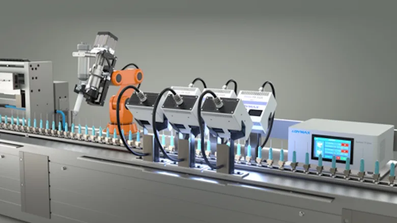 Picture of a line of light emitters