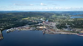 Aerial view of a chemical facility