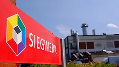 Picture of a red sign that says Siegwerk