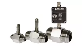 Picture of flow meter with sensor on top