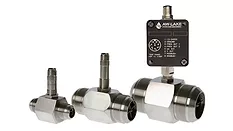 Picture of flow meter with sensor on top