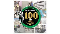 W. R. MEADOWS 100th anniversary A 100 years medallion superimposed over images of WR Meadows product in use