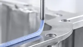 Dispensing of a blue sealant