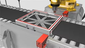 PIcture of an adhesive being applied to glass