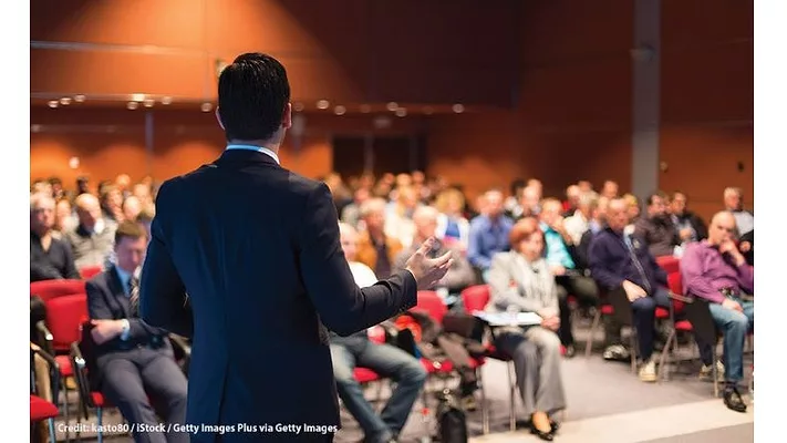 speaker at an event