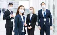 businesspeople with masks