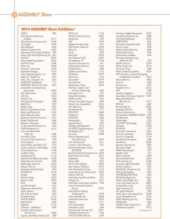 Assembly Show Returns to Rosemont: Opportunities for Adhesives and Sealants