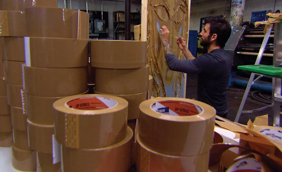 rolls of packaging tape