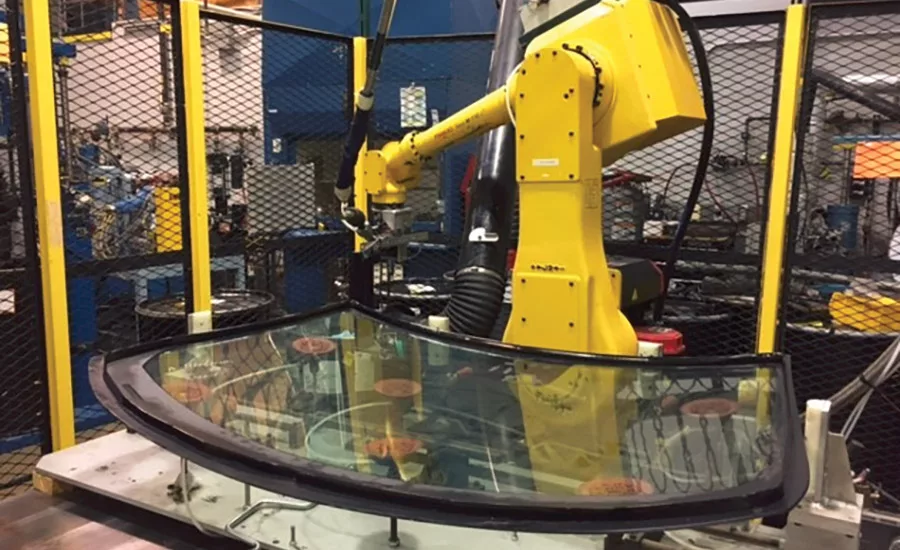 Elastic adhesives windshield