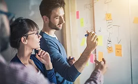 People working on a problem