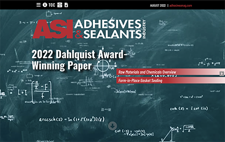 Adhesives & Sealants Industry august 2022 Cover