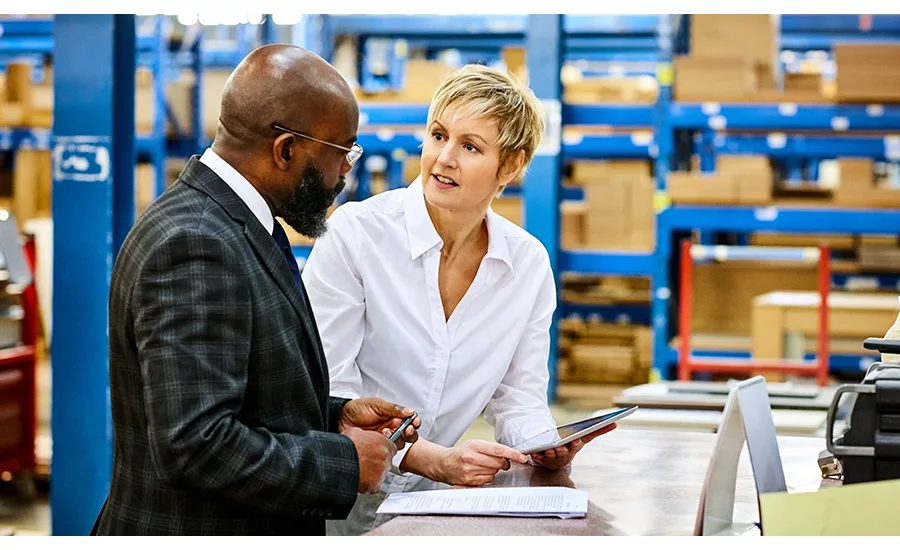working in warehouse
