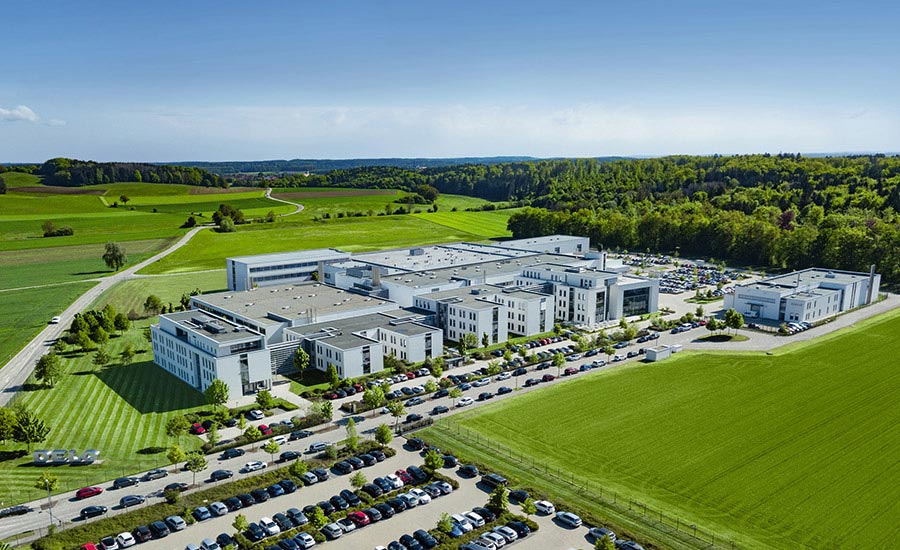 Aerial photo of DELO’s headquarters in Windach, Germany.