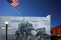 world war two mural outside coating