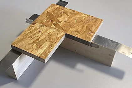 Prefab houses, taped together