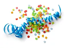 confetti and streamers