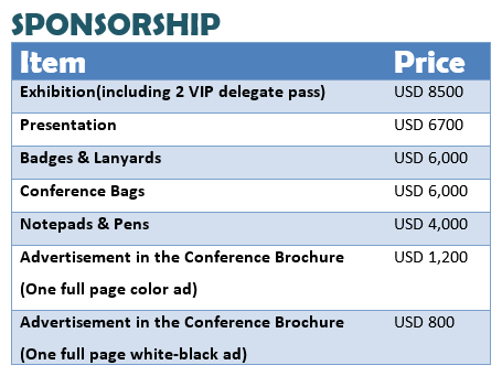 9th International Wood Adhesive Conference 2018 Sponsorships